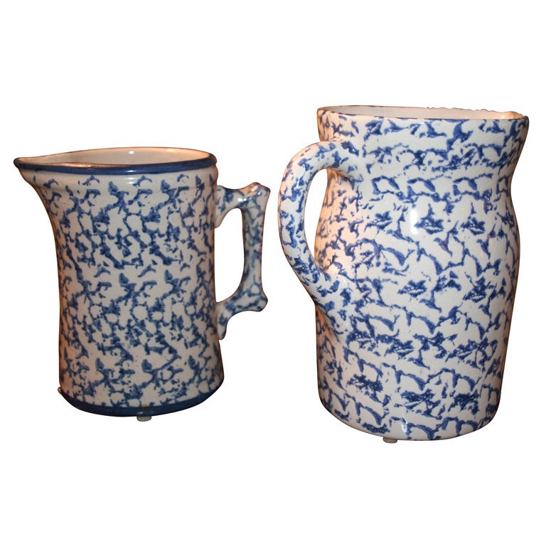 Vintage Spongeware Pottery - For Sale on 1stDibs