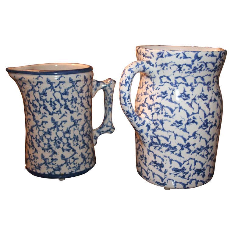 Vintage Spongeware Pottery - For Sale on 1stDibs