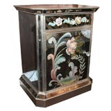 Single 1950
s Egliomise Silver Leaf Mirrored Commode