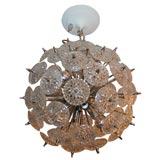 Vintage 1960's Chrome Belgian Snowflake Chandelier