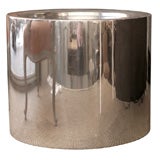Polished chrome cylinder table