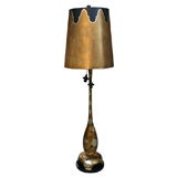 Silver & Gold Gilded Floor Lamp Designed by James Mont