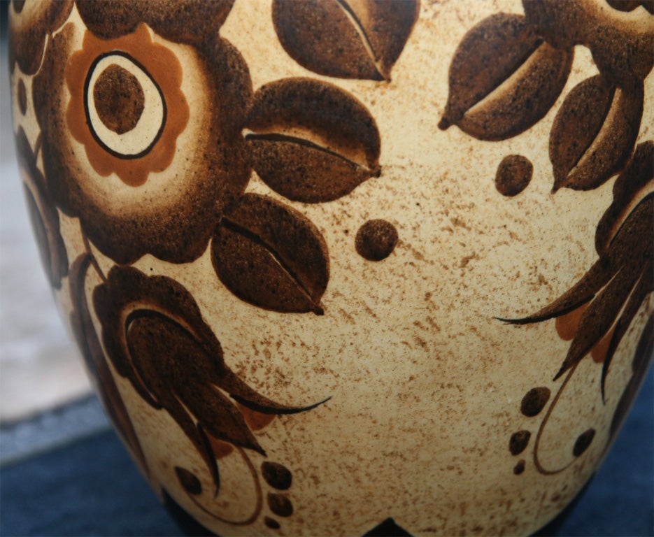 Art Deco Ceramic Keramis Vase by  Boch Freres 1