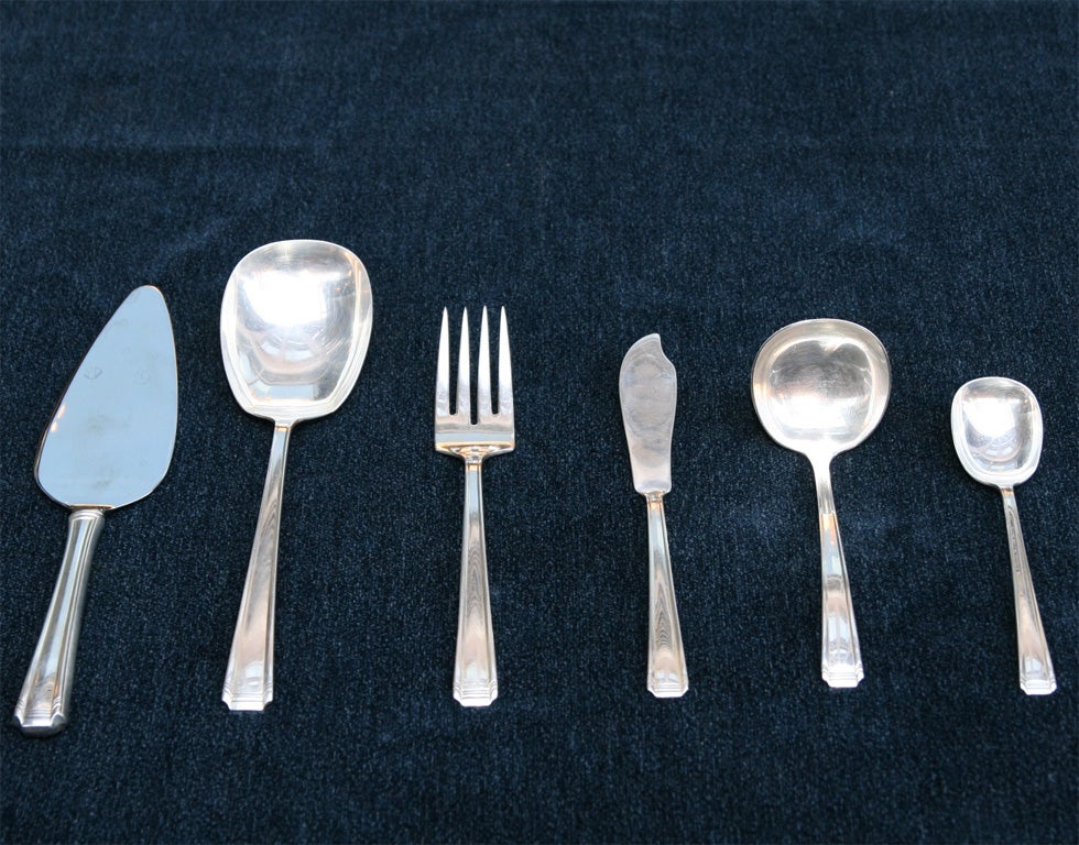 Set of Art Deco Sterling Flatware by Wallace 