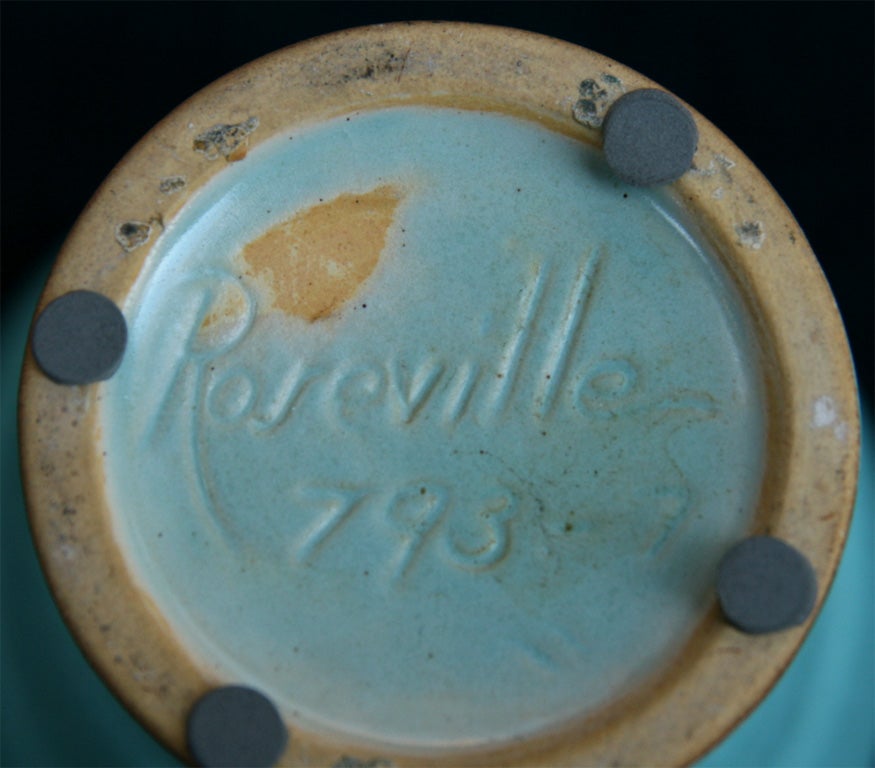 Pair of Art Deco Ceramic Vases by Roseville 4