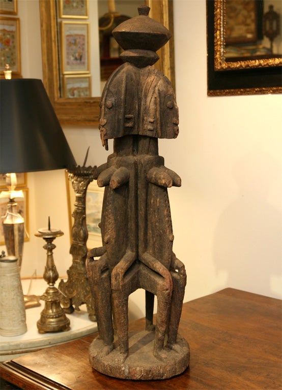 African Tribal Art: Dogon Altar With Female Figures