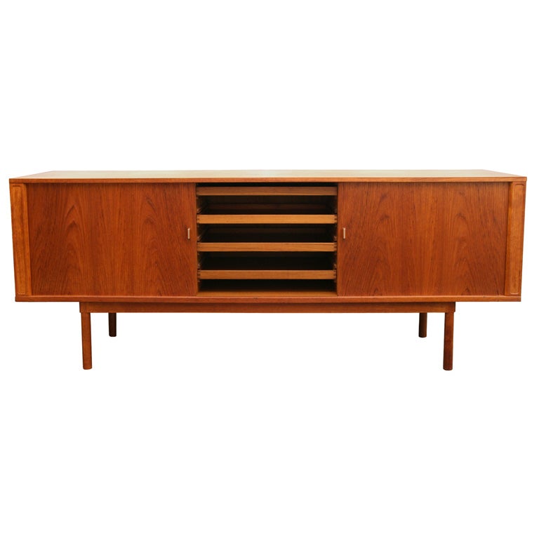 Jens Quistgaard for Lovig Tamboor Door Teak Credenza