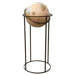 Paul McCobb Directional Brass Floor Terrestrial Globe