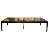 Vintage Baker Asian inspired black lacquered dining table
