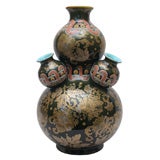 French Aesthetic Movement Sarreguemines Vase