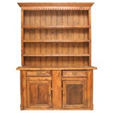 Antique 19TH C.RUSTIC PINE COUNTRY HUTCH