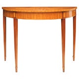 Inlaid Demi Lune Console