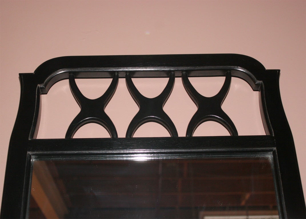 American Pair Mid Century Ebonized Mirrors