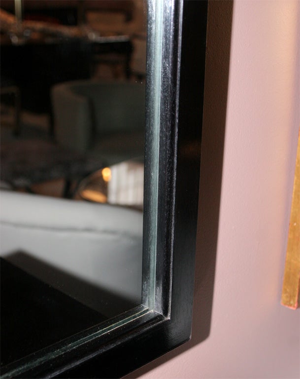 Pair Mid Century Ebonized Mirrors 1