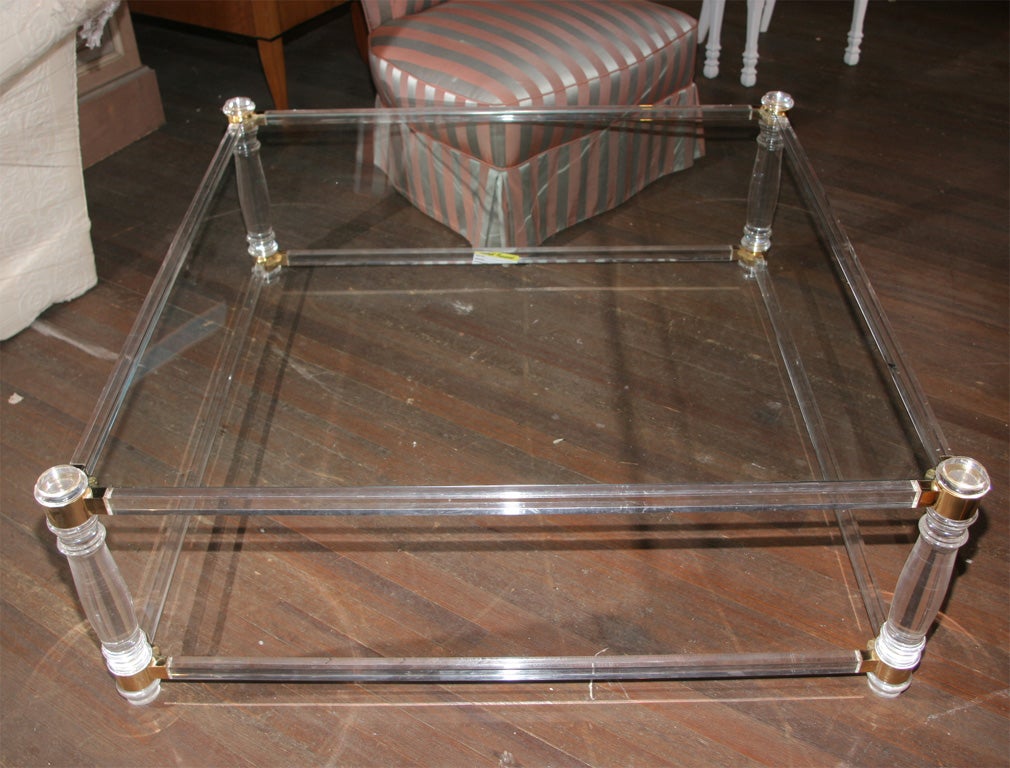 Square Lucite Coffee Table 1