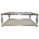 Square Lucite Coffee Table