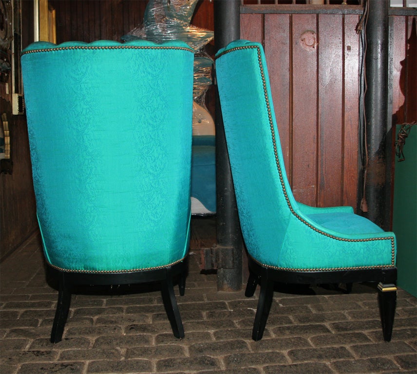 Pair of High Back Chairs 3
