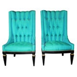 Pair of High Back Chairs