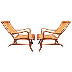 Pair of Chinese Rosewood Reclining Chairs