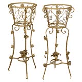 Pair of 19th Century French Metal Jardinieres
