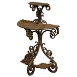 19th Century French Iron 2-Tiered Stand