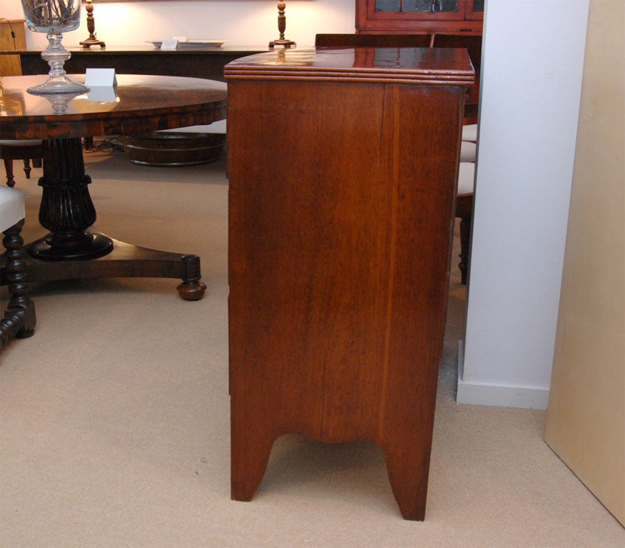 Early 19th Century Regency Bowfront Mahogany Chest For Sale 1