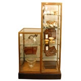 Antique French Brass and Glass Vitrine Cabinet, Circa 1880