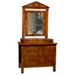 Unusual Empire Mahogany Chest with Dressing Mirror, ca. 1810 5