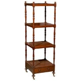 English Four-Tiered Mahogany "What Not" On Castors, c.1800.