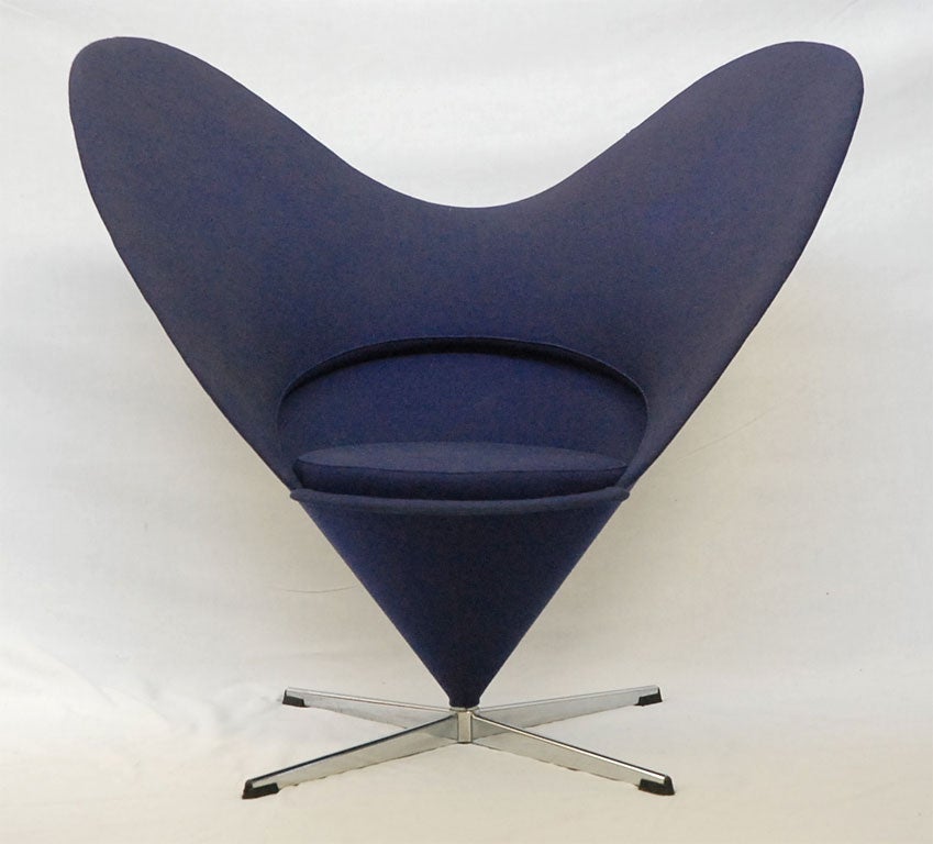 Verner Panton Heart Chair. Dies ist ein originaler Vintage-Stuhl, NICHT die neue Vitra-Version.   Geschäft früher bekannt als ARTFUL DODGER INC