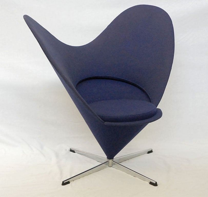 Danish Verner Panton Heart Chair For Sale