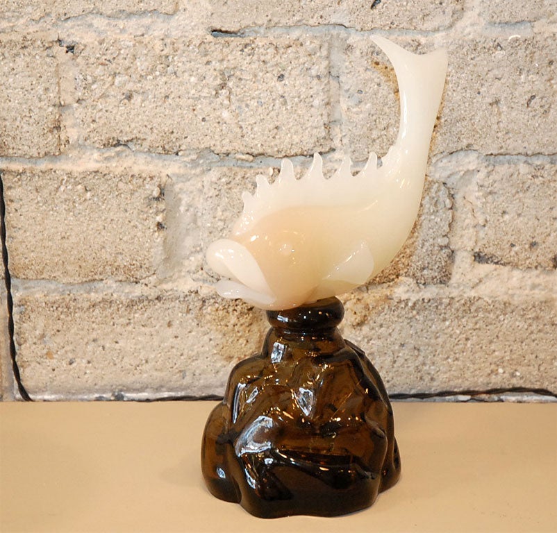 Seguso Alabastro Fish Decanter In Excellent Condition In Los Angeles, CA