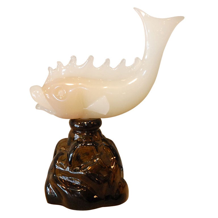 Seguso Alabastro Fish Decanter