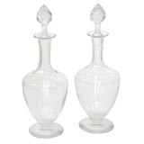 Pair Cut Crystal Wine Decanters (GMD#2140)