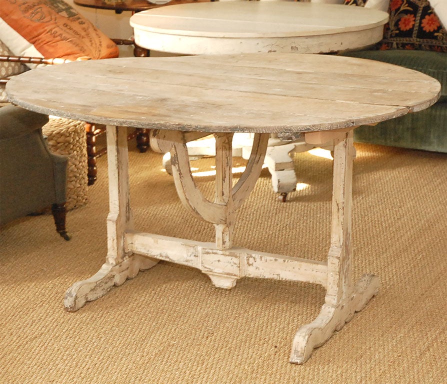 Large oval wine tasting table