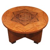 Art Deco Side Table in Olive Wood