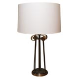 Jansen-style table lamp in Brass and Steel