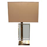 Brass and Lucite lamp by Pierre Cardin