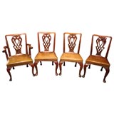 Set of ten Antique English mahogany dining chairs