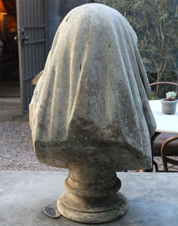 Stone Bust of a Woman, Circa 1860 3