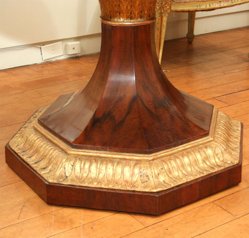 An Unusual Neapolitan Walnut and Breche Marble Top Center Table