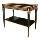 Antique A Jansen Ebonized and Giltwood Tray Table