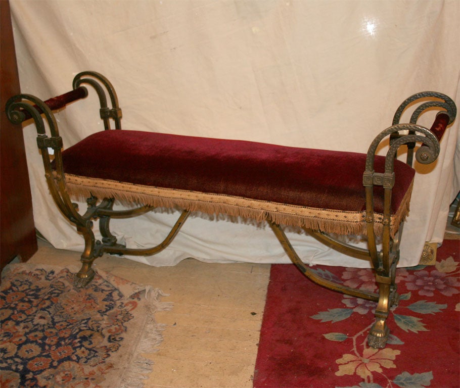 Italian Gilt Iron Bench