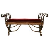 Italian Gilt Iron Bench