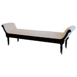 EARLY 19THC   ORIGINAL BLACK PAINT  DAY  BED