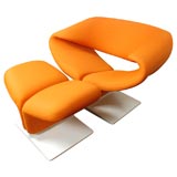 Ribbon chair and ottoman by Pierre Paulin for Artifort