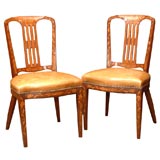 Pair of Neoclassical Inlaid Chairs