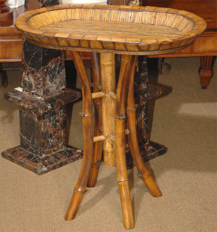 19th Century Hawaiian Palm & Bamboo Table