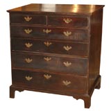Dark Stained Tiger Maple Chippendale Chest