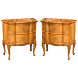 Pair of Vintage Italian Walnut Night Stands